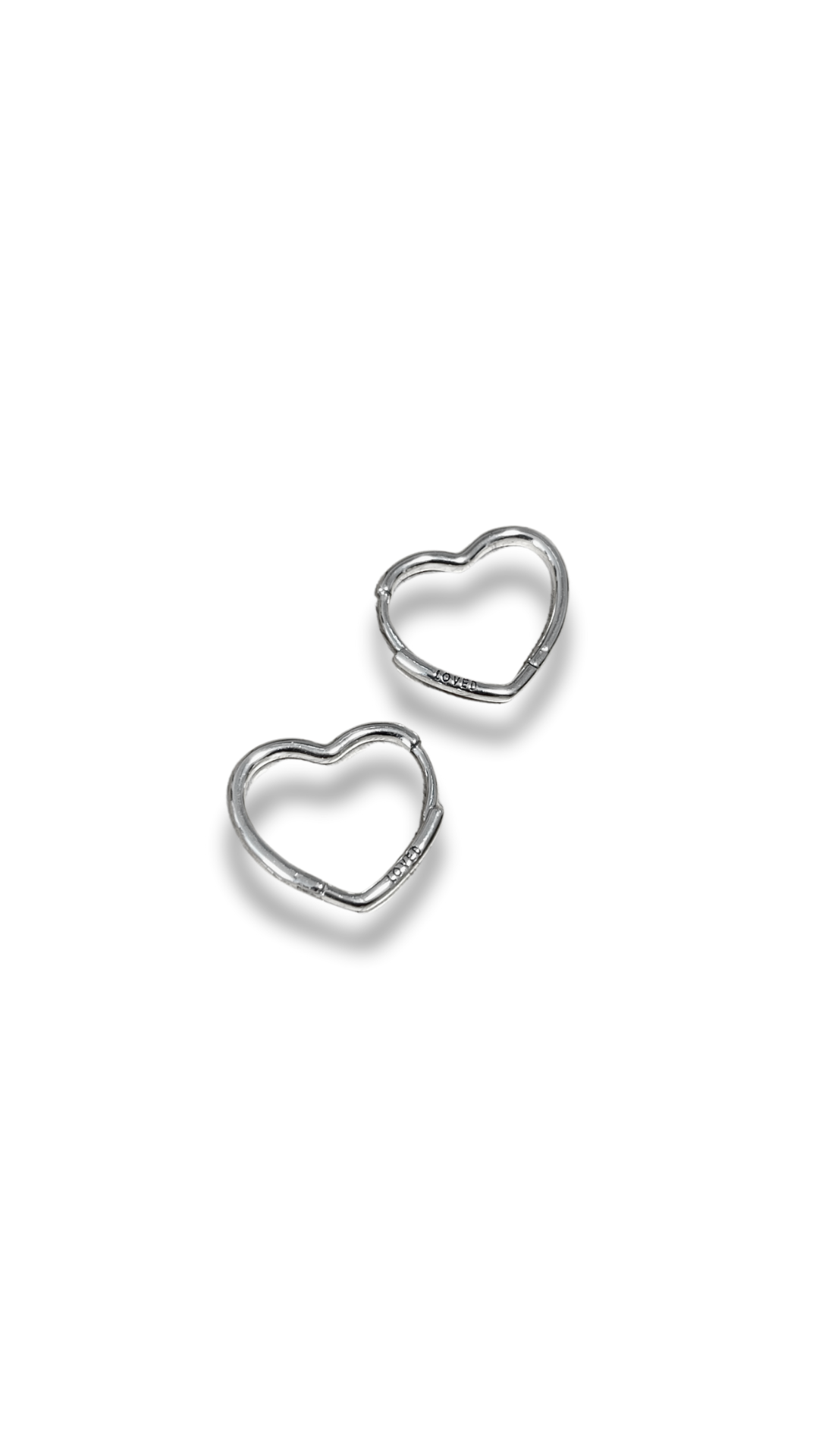 CANDONGAS CORAZON LISO PLATA