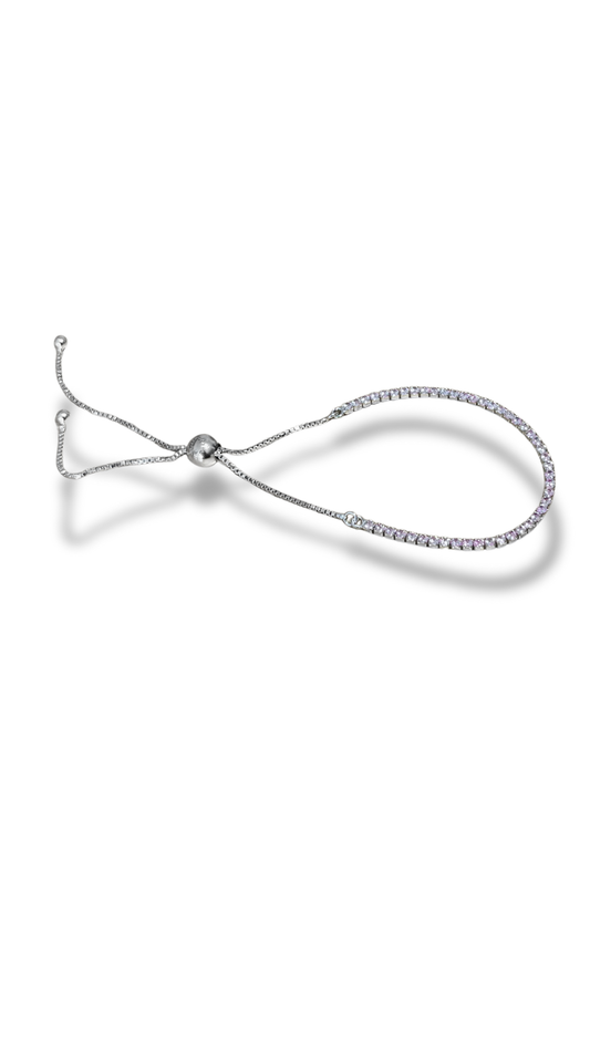 PULSERA ROSA INFINITO PLATA