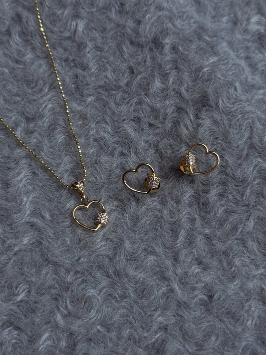 ADEREZO HEART LOCK ORO LAMINADO