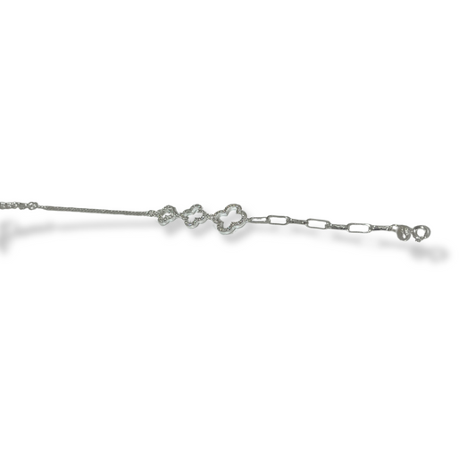 PULSERA VAN CLEEF ESQUELETO PLATA