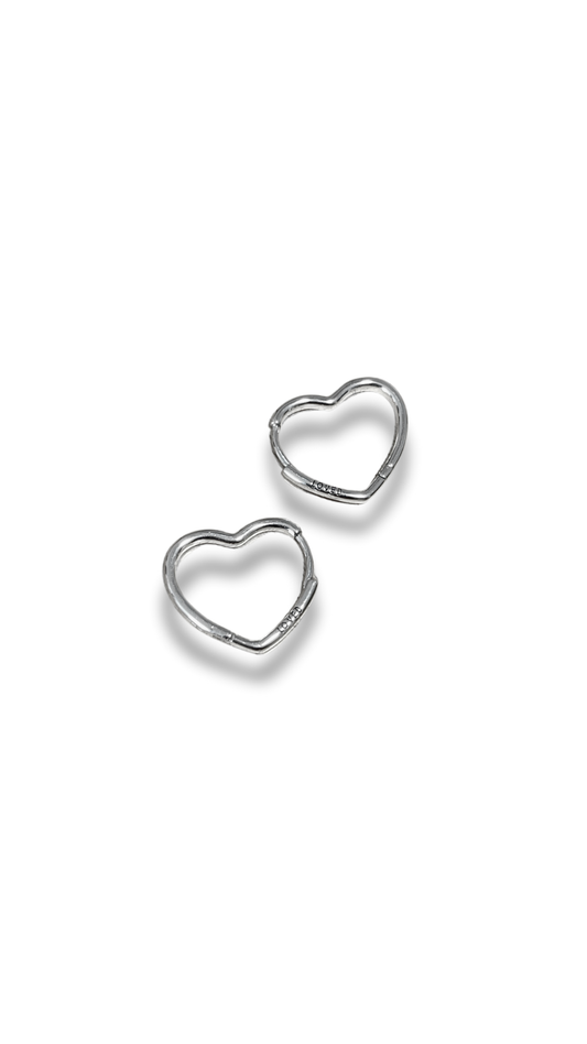 CANDONGAS CORAZON LISO PLATA
