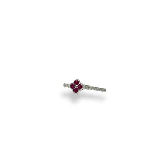 ANILLO TRÉBOL PLATA