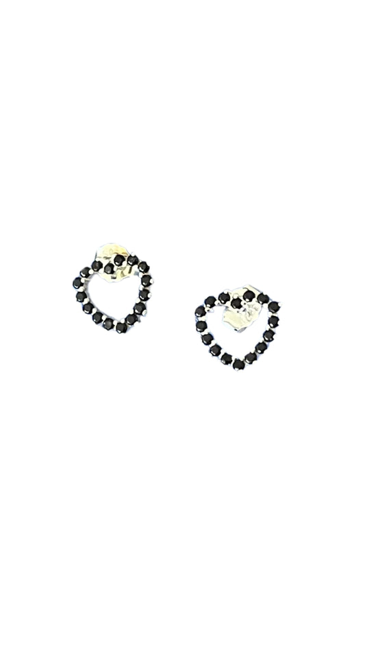 TOPOS CORAZON ESQUELETO NEGRO PLATA