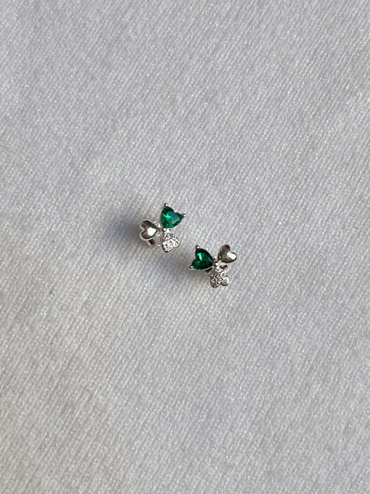 TOPOS PÉTALO VERDE PLATA