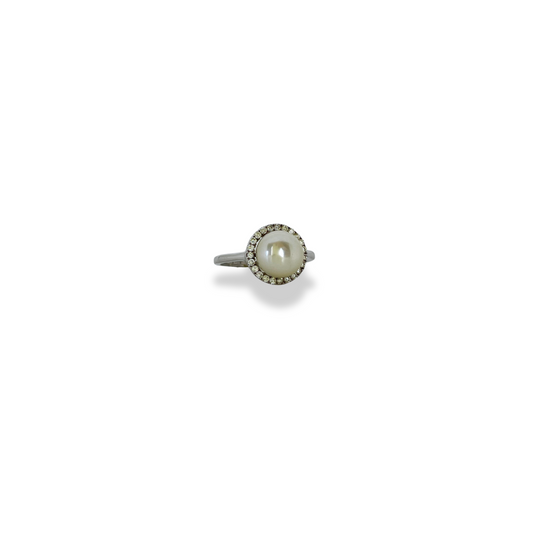 ANILLO LA PERLE PLATA